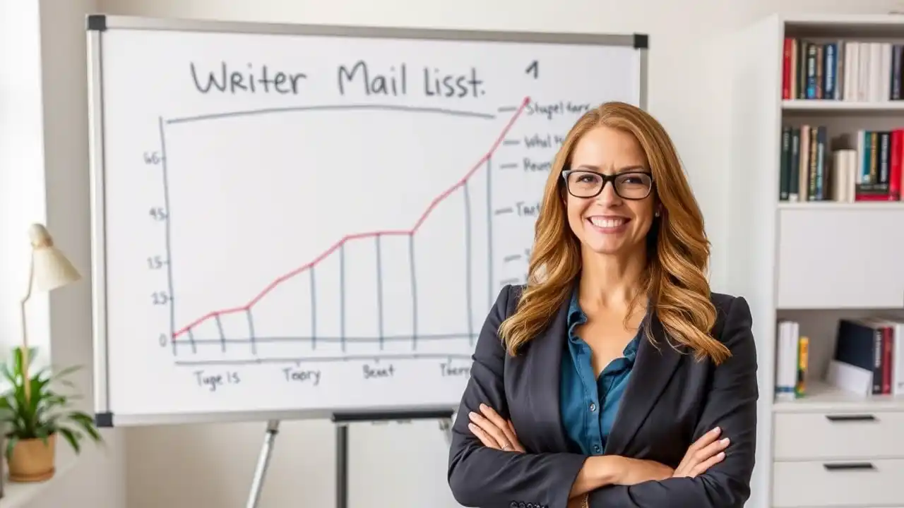 Email Marketing for Authors: How to Build an Email List That’s Obsessed With Your Books! Author preparing a book launch email campaign using email marketing for authors to promote new releases - Email Marketing Academix