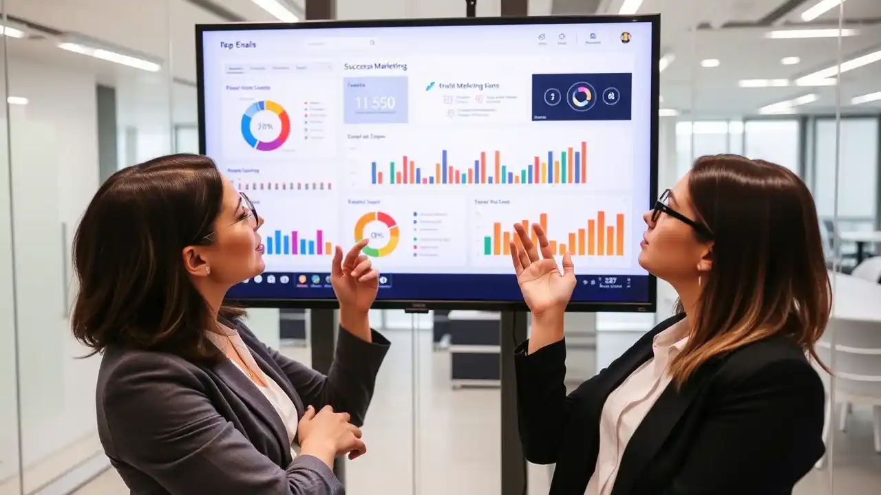 Detailed email marketing reporting dashboard showing email campaign analytics and email marketing KPIs for performance tracking - Email Marketing Academix