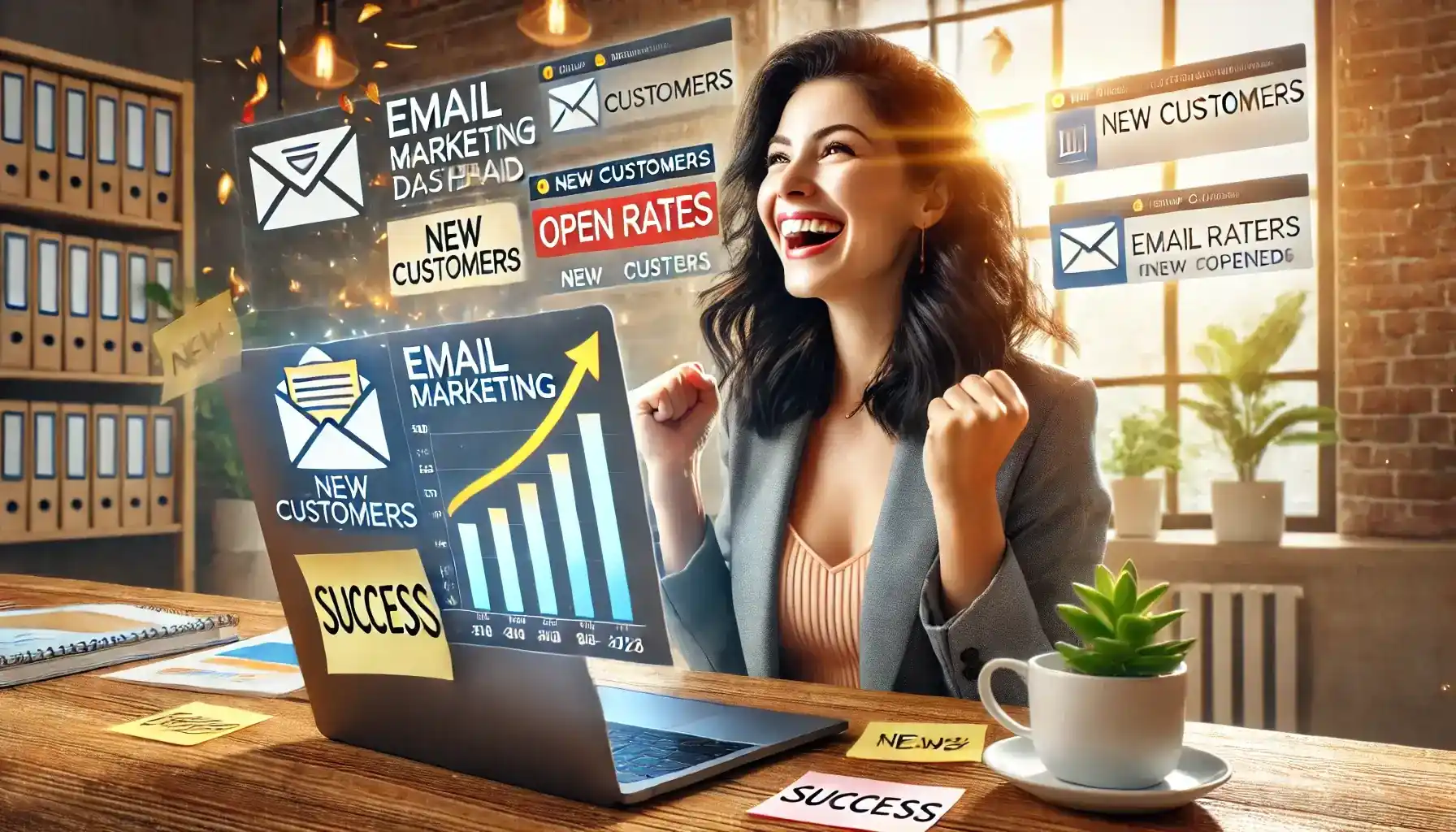  A small business owner optimizing their small business email marketing strategy for better engagement and conversions - Email Marketing Academix