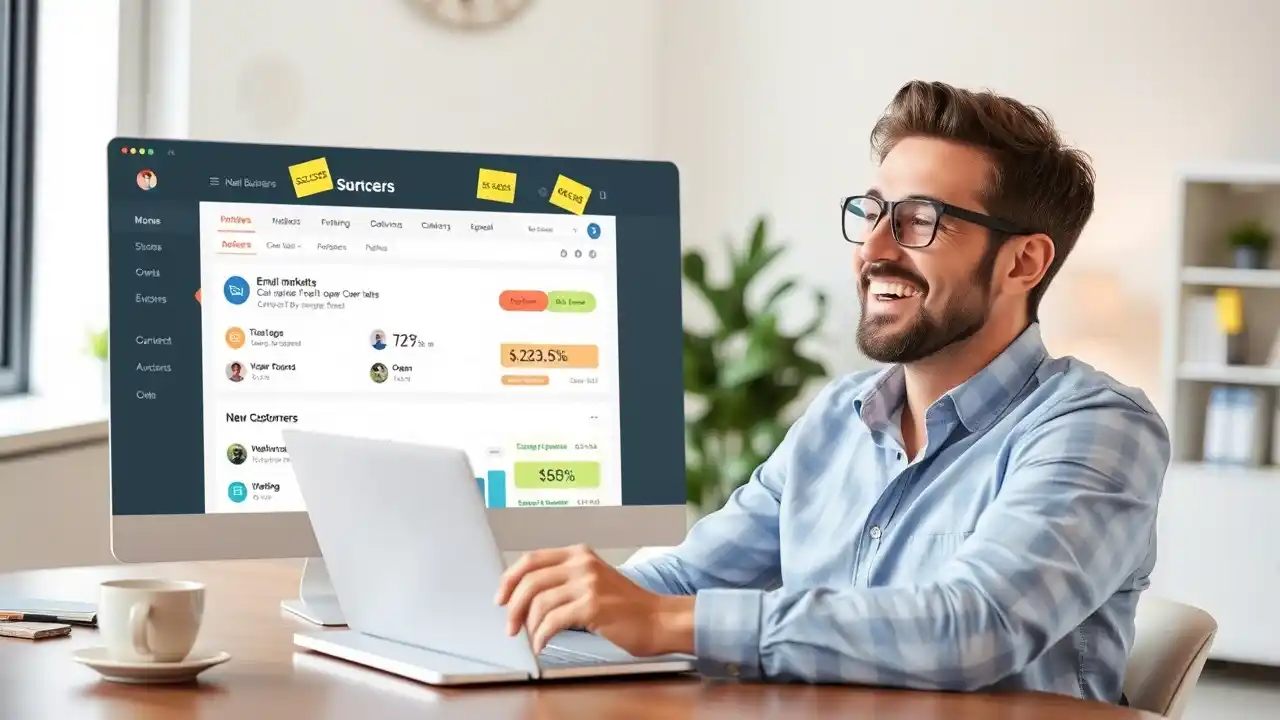A frustrated marketer struggling with small biz email marketing mistakes that hurt customer retention - Email Marketing Academix