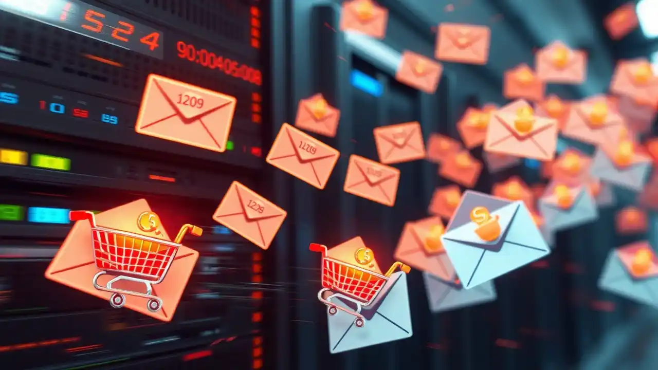 Sales growth dashboard powered by email marketing automation for ecommerce, showing increased conversions and automated email sequences - Email Marketing Academix