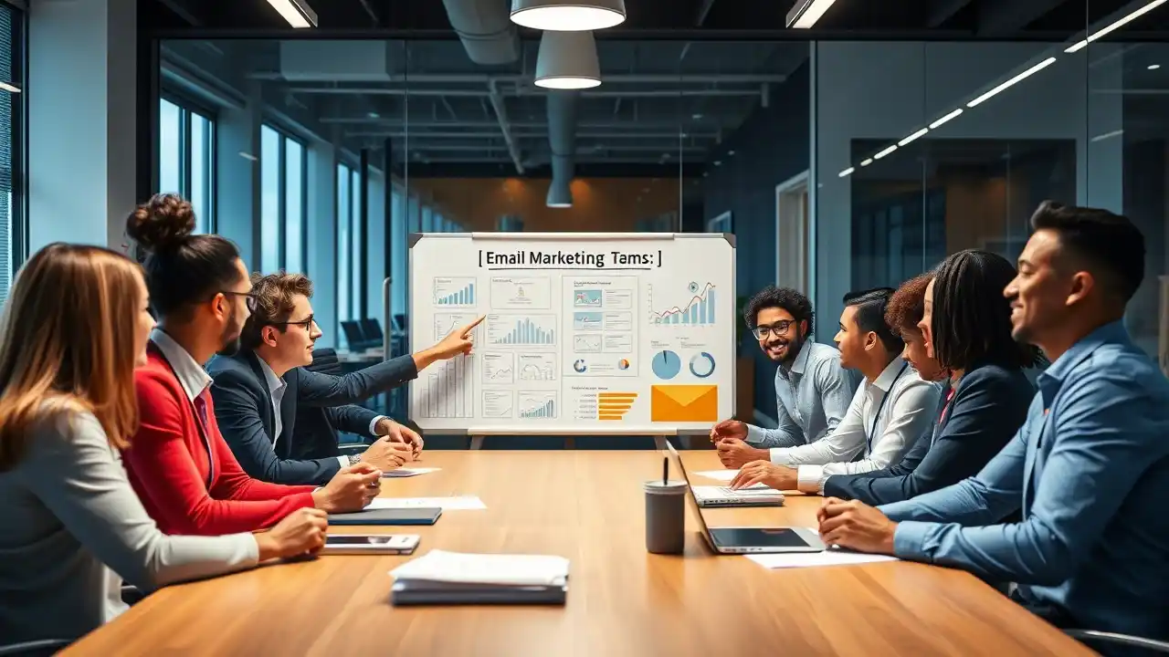 A team of accountants collaborating on email marketing strategies to enhance CPA firm outreach - Email Marketing Academix