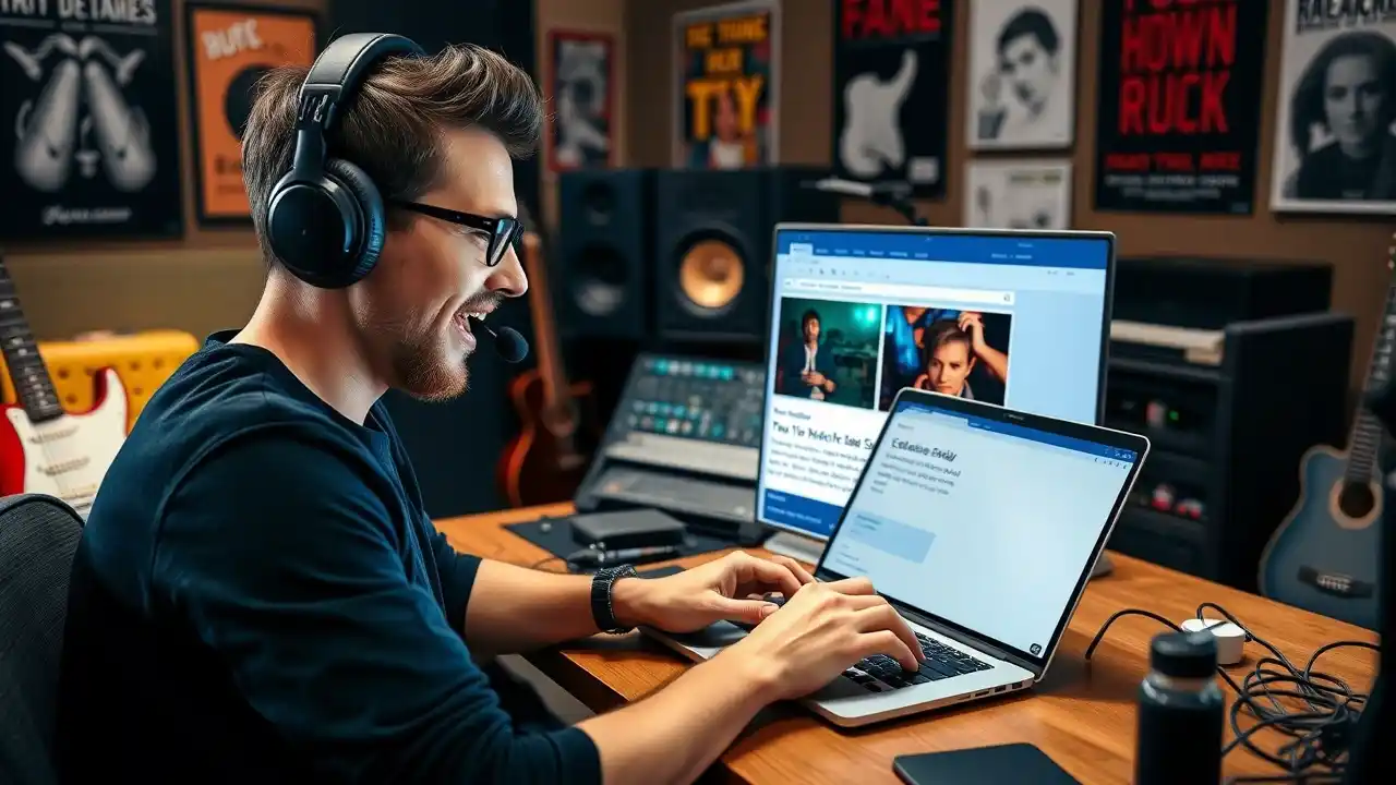 A workspace featuring tools for email marketing for artists, blending creativity with business strategy  - Email Marketing Academix