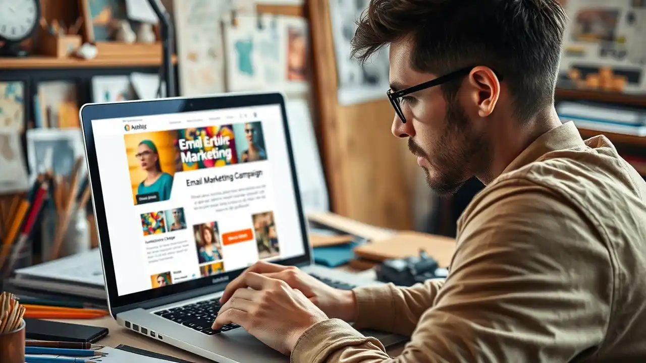 A musician leveraging email marketing for artists to generate hype and anticipation for a new music release  - Email Marketing Academix