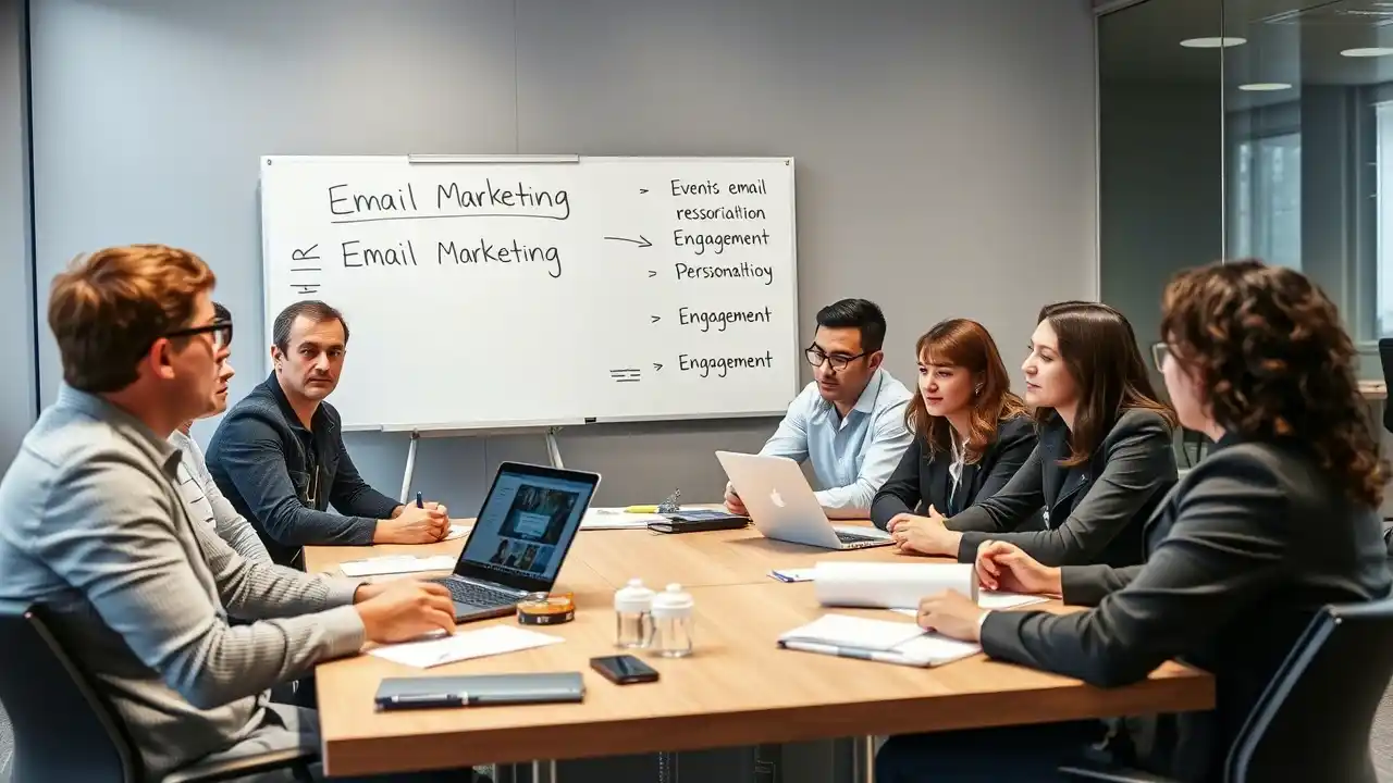 Email marketing for events dashboard showing key metrics like open rates and engagement for an upcoming event  - Email Marketing Academix